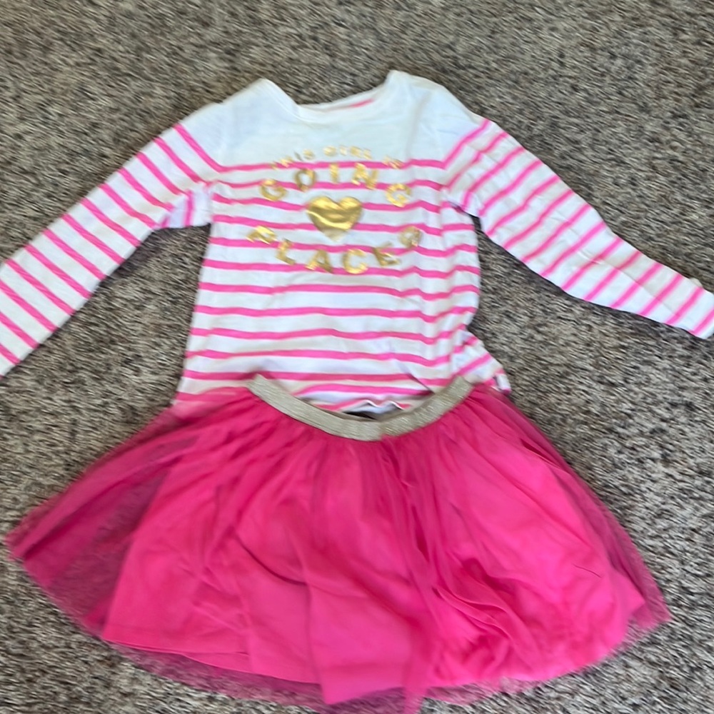 Girls 6X shirt and skirt set